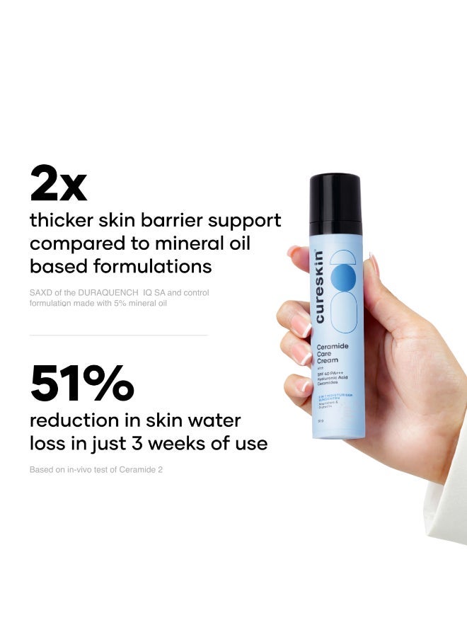 Cureskin Ceramide Moisturiser SPF 40 PA+++ Skin Barrier Repair Face Moisturizer for Men and Women | Hyaluronic Acid Moisturizer for Face | Anti Aging Cream for Women and Men - Image 4